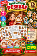 🎄 Adornos del Pesebre para Armar | Más de 30 Figuras Navideñas | PDF Imprimible