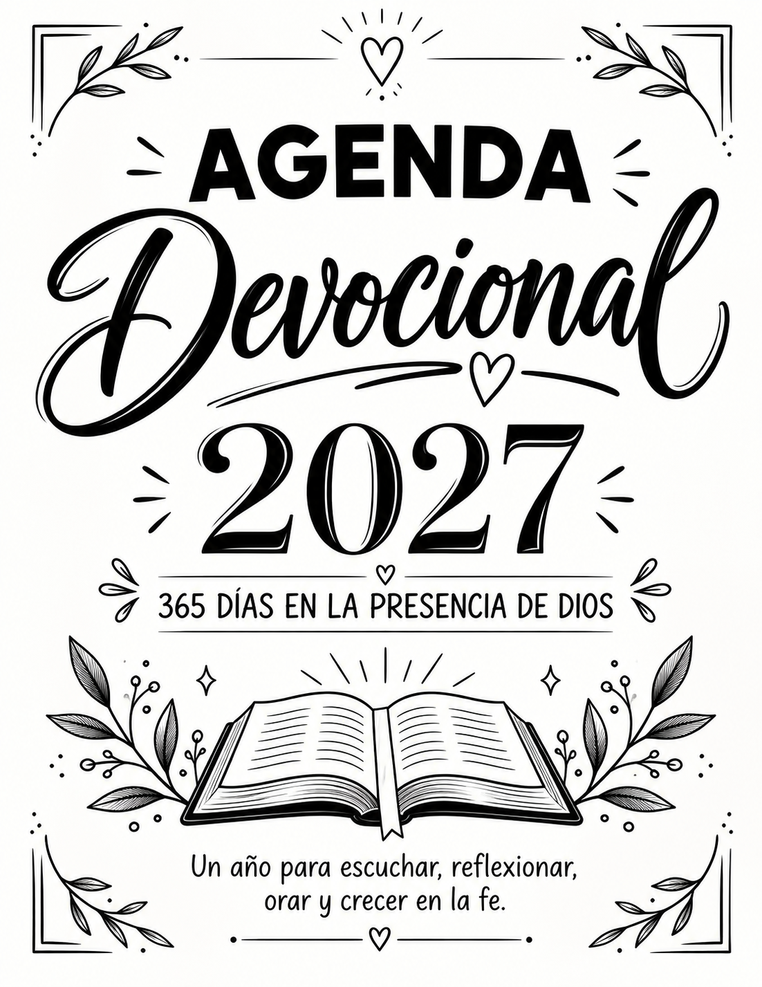Agenda Devocional Cristiana 2027 | Organiza, Ora y Crece en Fe | PDF Digital Imprimible