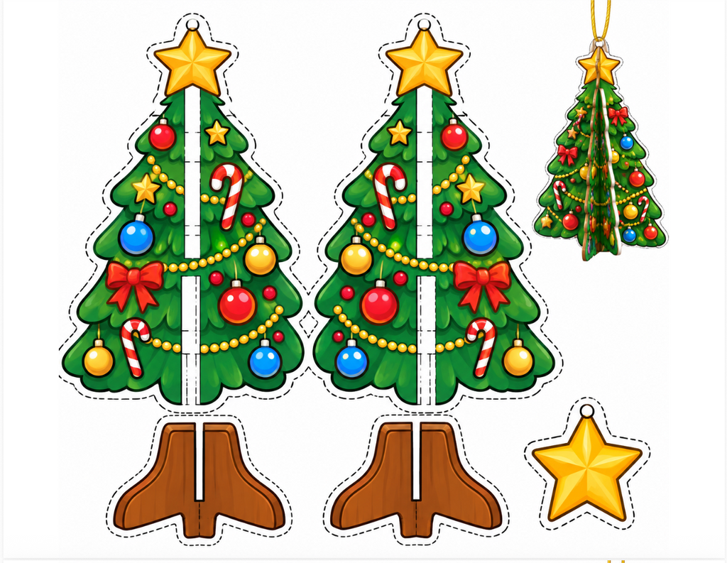 🎄 Adornos del Pesebre para Armar | Más de 30 Figuras Navideñas | PDF Imprimible