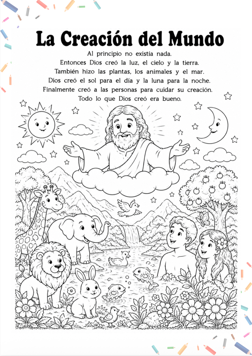 81 Historias Bíblicas para Colorear | Devocional en Familia con PDF Imprimible