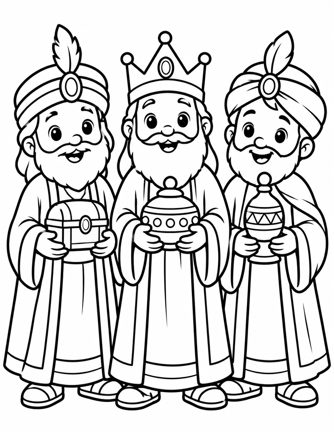 Navidad para Colorear: 30 Dibujos Fáciles para Niños Pequeños | Pesebre y Navidad | PDF Imprimible